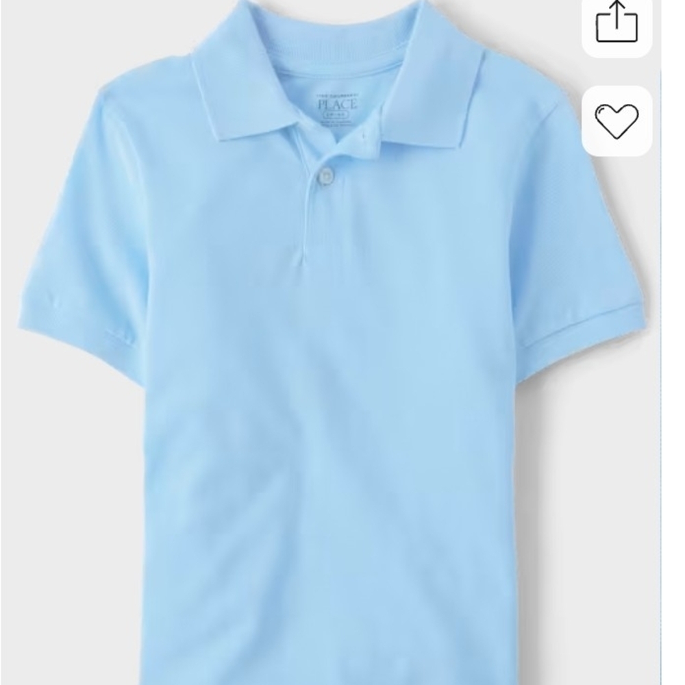 PLACE Light Blue Men's Polo Shirt - Picture 2 of 4